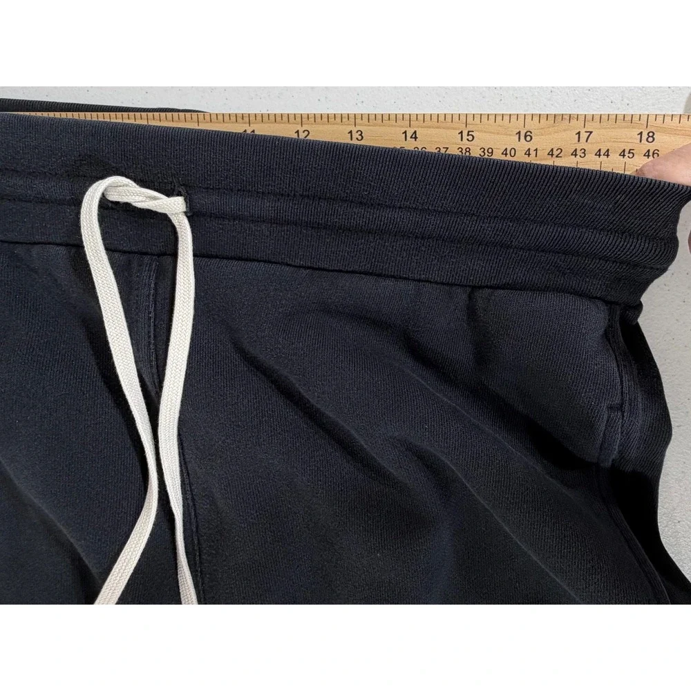 John Elliott Sweatpants Size 3 Black Drawstring Tapered Joggers French Terry USA